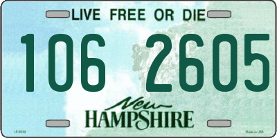 NH license plate 1062605