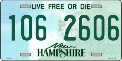 NH license plate 1062606