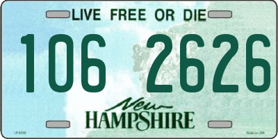 NH license plate 1062626