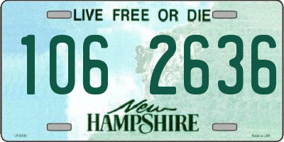 NH license plate 1062636