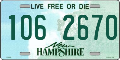 NH license plate 1062670