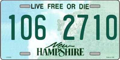 NH license plate 1062710