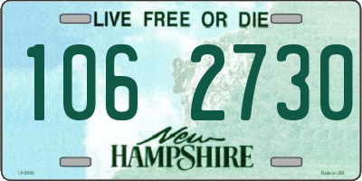 NH license plate 1062730