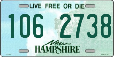 NH license plate 1062738