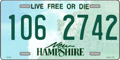 NH license plate 1062742