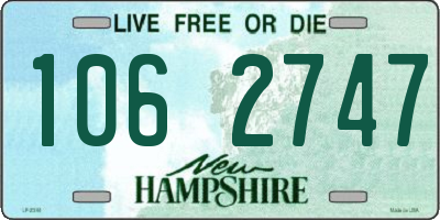 NH license plate 1062747