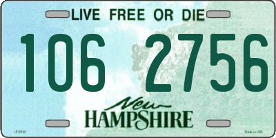 NH license plate 1062756
