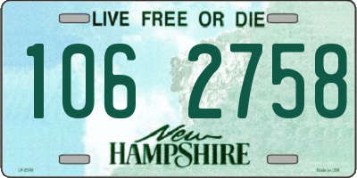 NH license plate 1062758