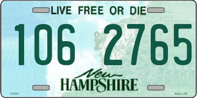 NH license plate 1062765