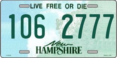 NH license plate 1062777