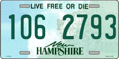 NH license plate 1062793
