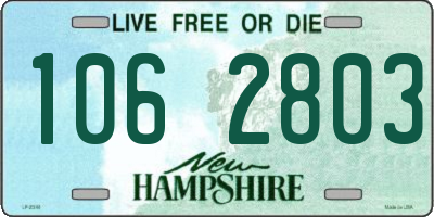 NH license plate 1062803
