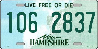 NH license plate 1062837