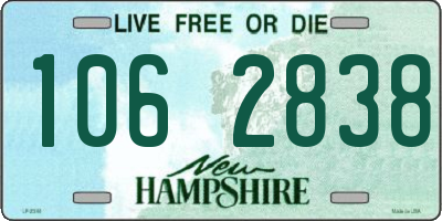 NH license plate 1062838