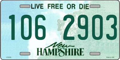 NH license plate 1062903