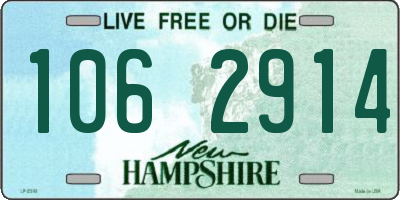 NH license plate 1062914
