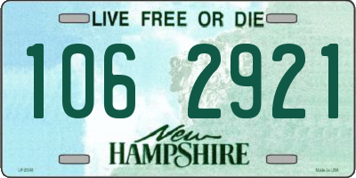 NH license plate 1062921