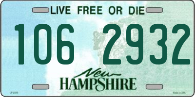NH license plate 1062932