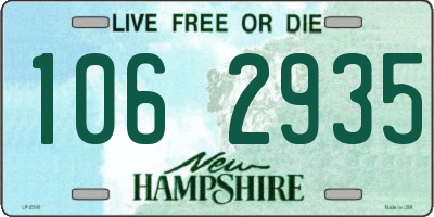NH license plate 1062935