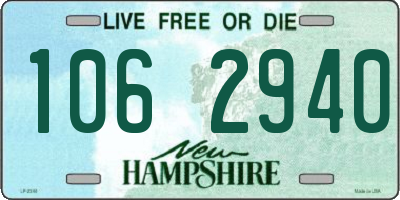 NH license plate 1062940