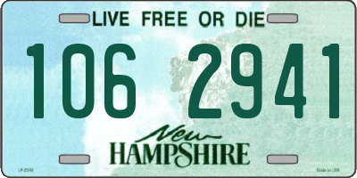 NH license plate 1062941
