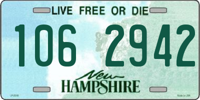 NH license plate 1062942
