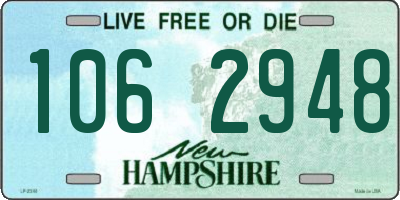 NH license plate 1062948