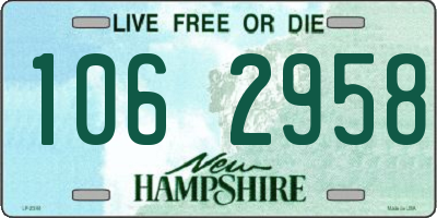 NH license plate 1062958