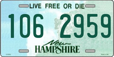 NH license plate 1062959
