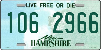 NH license plate 1062966