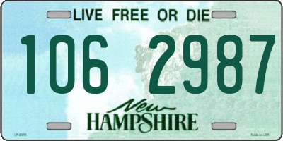 NH license plate 1062987
