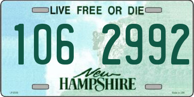 NH license plate 1062992