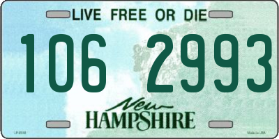 NH license plate 1062993
