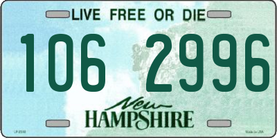 NH license plate 1062996