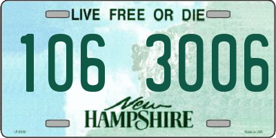NH license plate 1063006