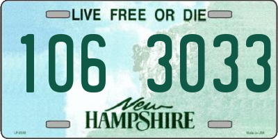 NH license plate 1063033