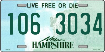 NH license plate 1063034