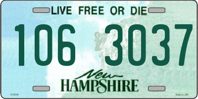 NH license plate 1063037