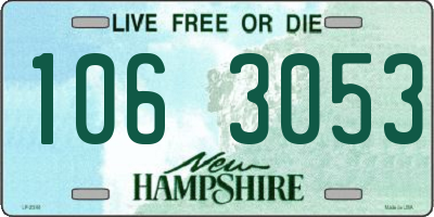 NH license plate 1063053