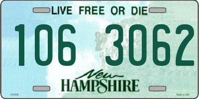 NH license plate 1063062
