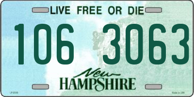 NH license plate 1063063