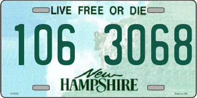 NH license plate 1063068