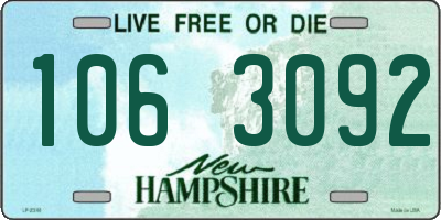 NH license plate 1063092