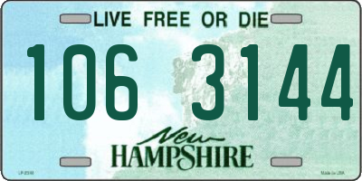 NH license plate 1063144