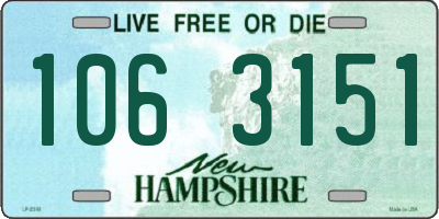 NH license plate 1063151