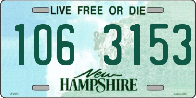 NH license plate 1063153