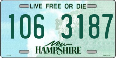 NH license plate 1063187