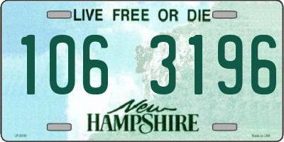 NH license plate 1063196