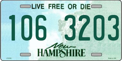 NH license plate 1063203