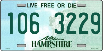 NH license plate 1063229